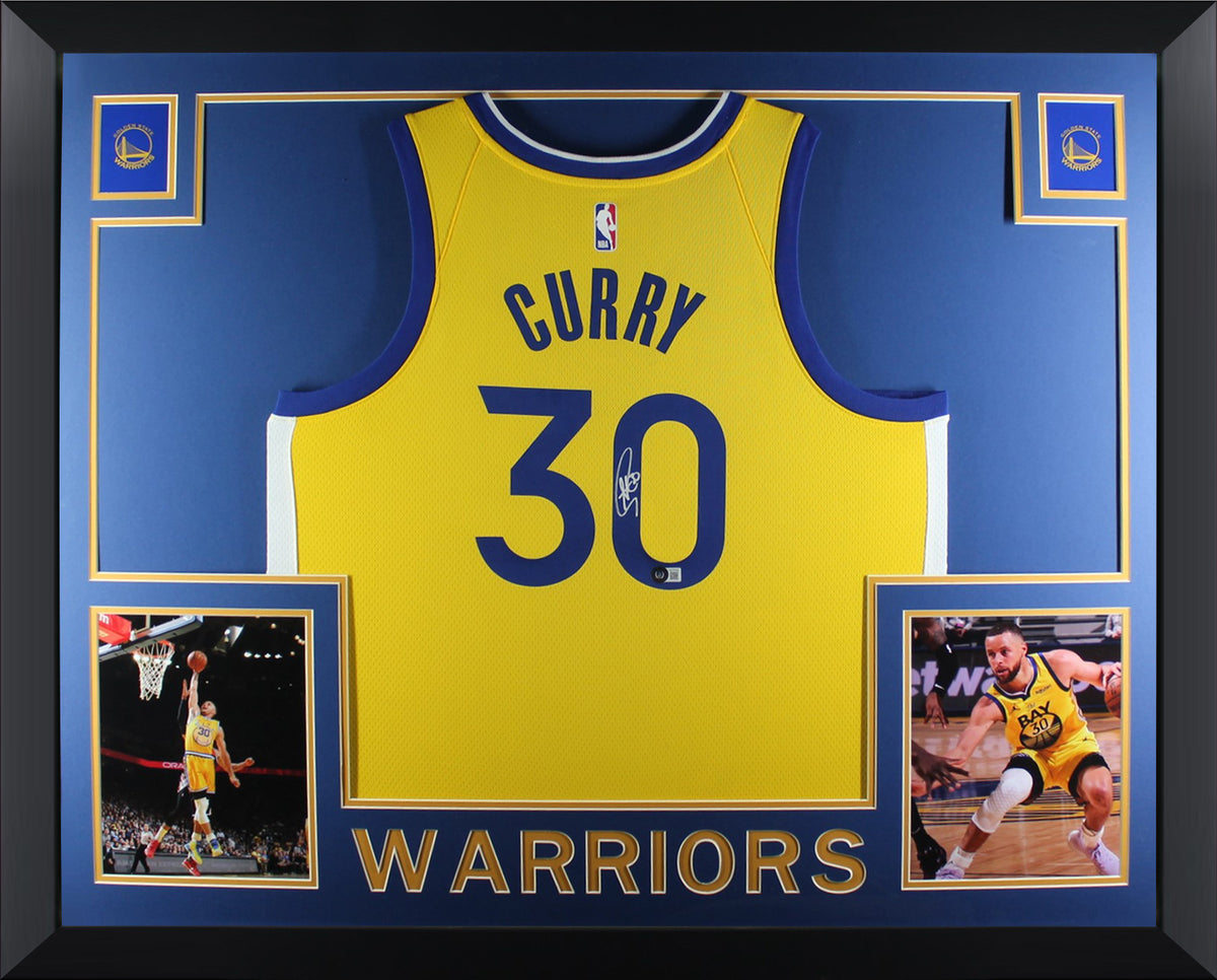 Golden State Warriors Stephen Curry Autographed Yellow Jersey Beckett BAS  Stock #212453 - Mill Creek Sports