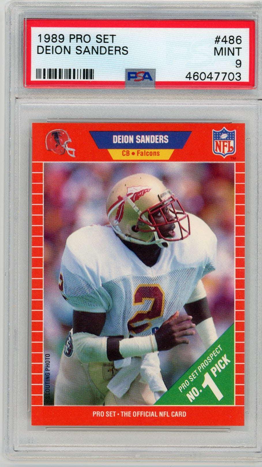 Deion Sanders Rookie Card 1989 Score #246 PSA 8 –