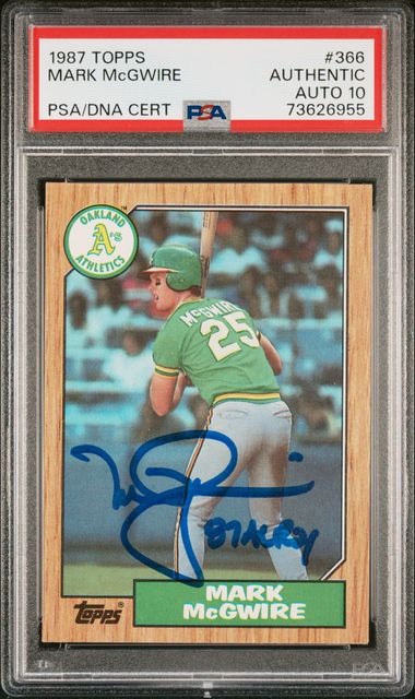 1987 Topps #366 Mark McGwire Baseball Card - 1st Card in an Oakland  Athletics Jersey