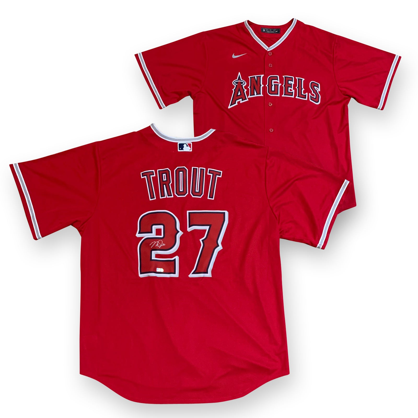 Mike Trout Signed Majestic Angeles Jersey JSA AUTHENTIC LOA