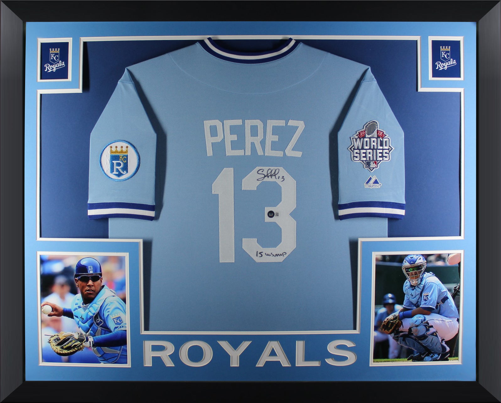 Salvador Perez Autographed Kansas City Royals 2015 World Series MVP Si