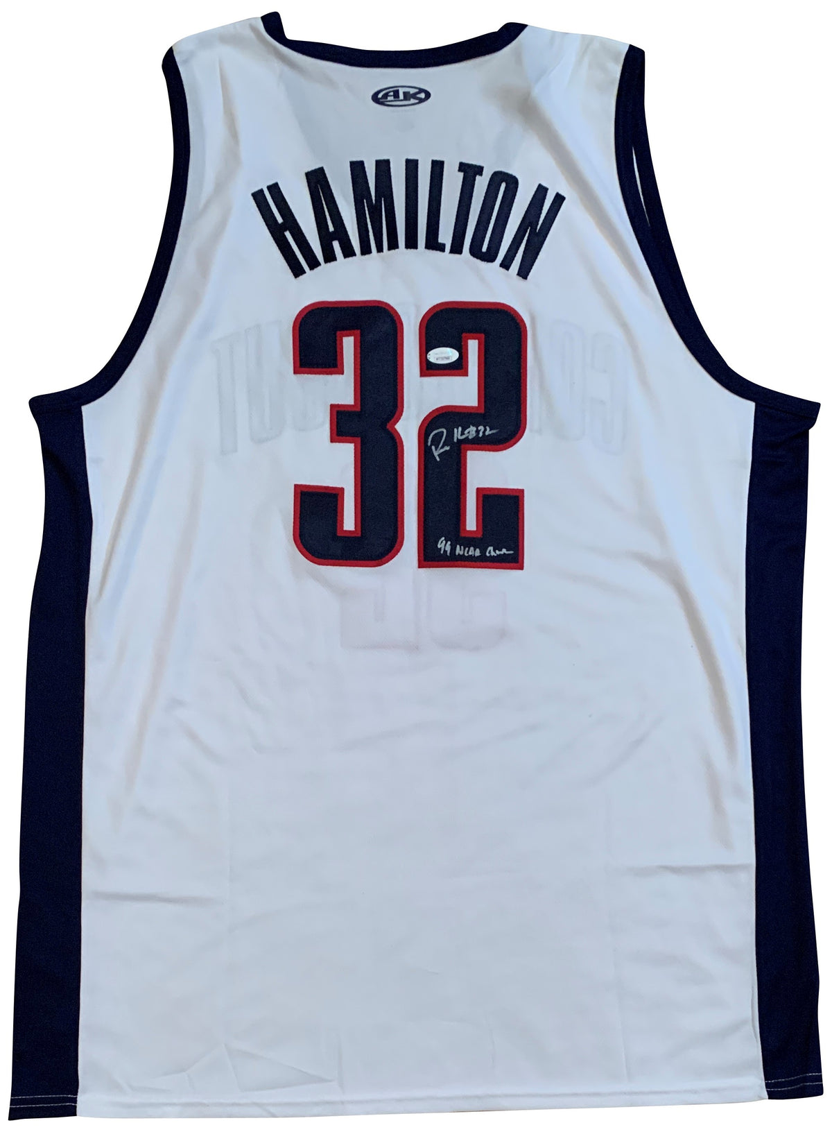 Richard Hamilton Autographed Detroit Pistons Signed Mitchell and Ness  Swingman Basketball Jersey 2004 CHAMPS PSA DNA COA