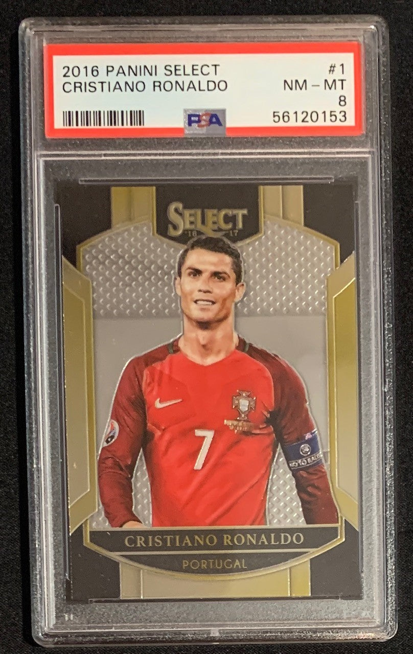 Cristiano Ronaldo 2016 Panini Select Soccer Card #1 Graded PSA 9