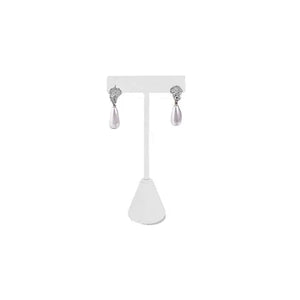 White Leatherette Jewelry Earring T Stand, 4-3/4" Tall - Jewelry Displayz - Earring T Stand