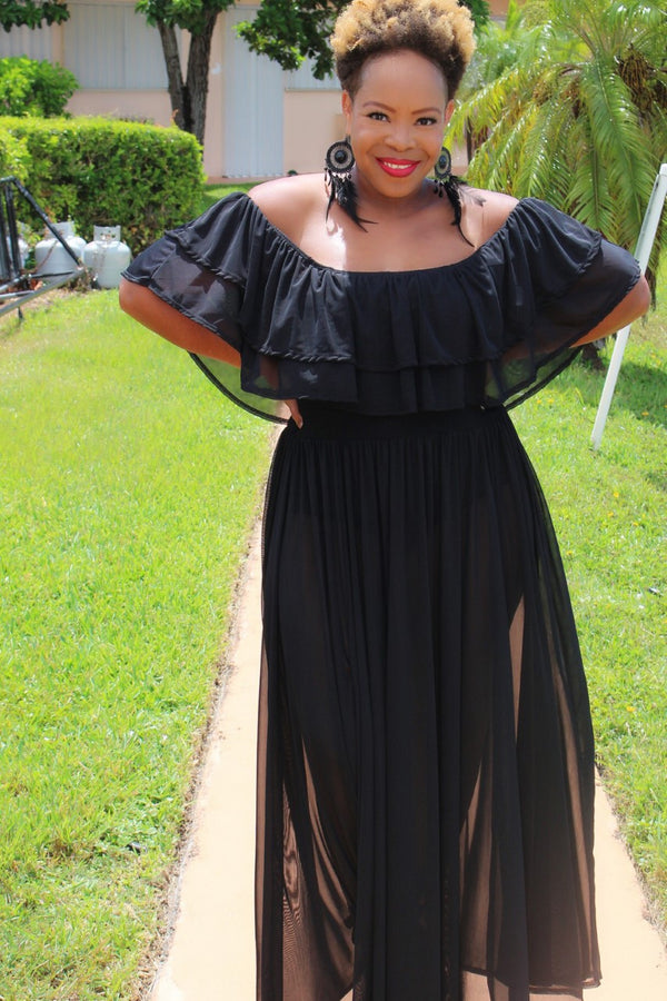 Sheer Maxi Dress - Boutique Sales Chic