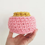Crochet t-shirt yarn nesting bowls by Minii & Mee