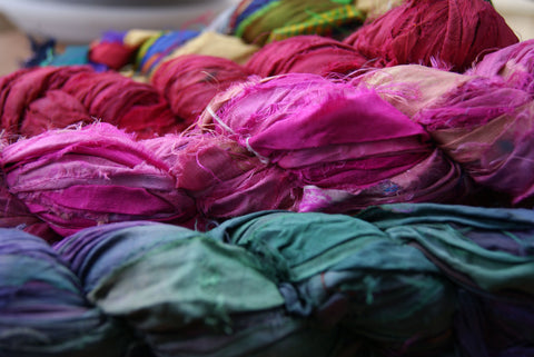 Recycled Silk Sari Ribbon Yarn Australia