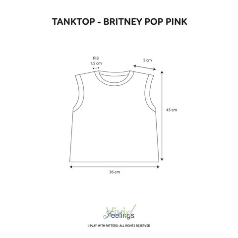 Playwithpattero Britney Pop Pink Tanktop Size Guide