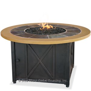 Round Outdoor Propane Fire Pits Endless Summer Gad1362sp Serving