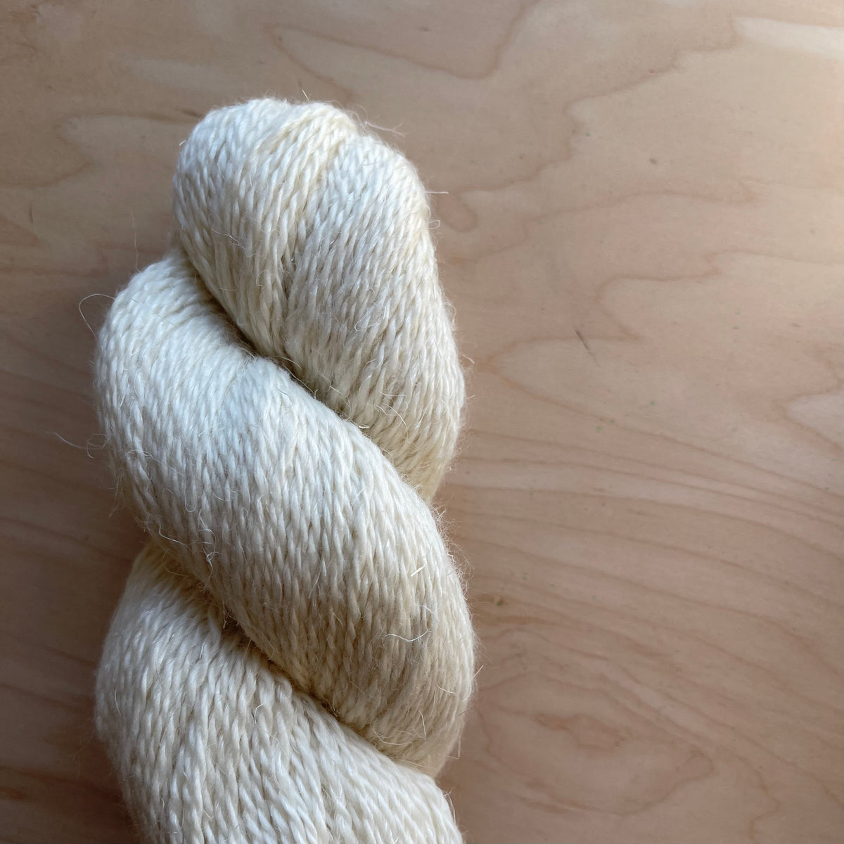 Ivory - Merino Alpaca and Silk Blend - 100g - GATHER Textiles Inc.