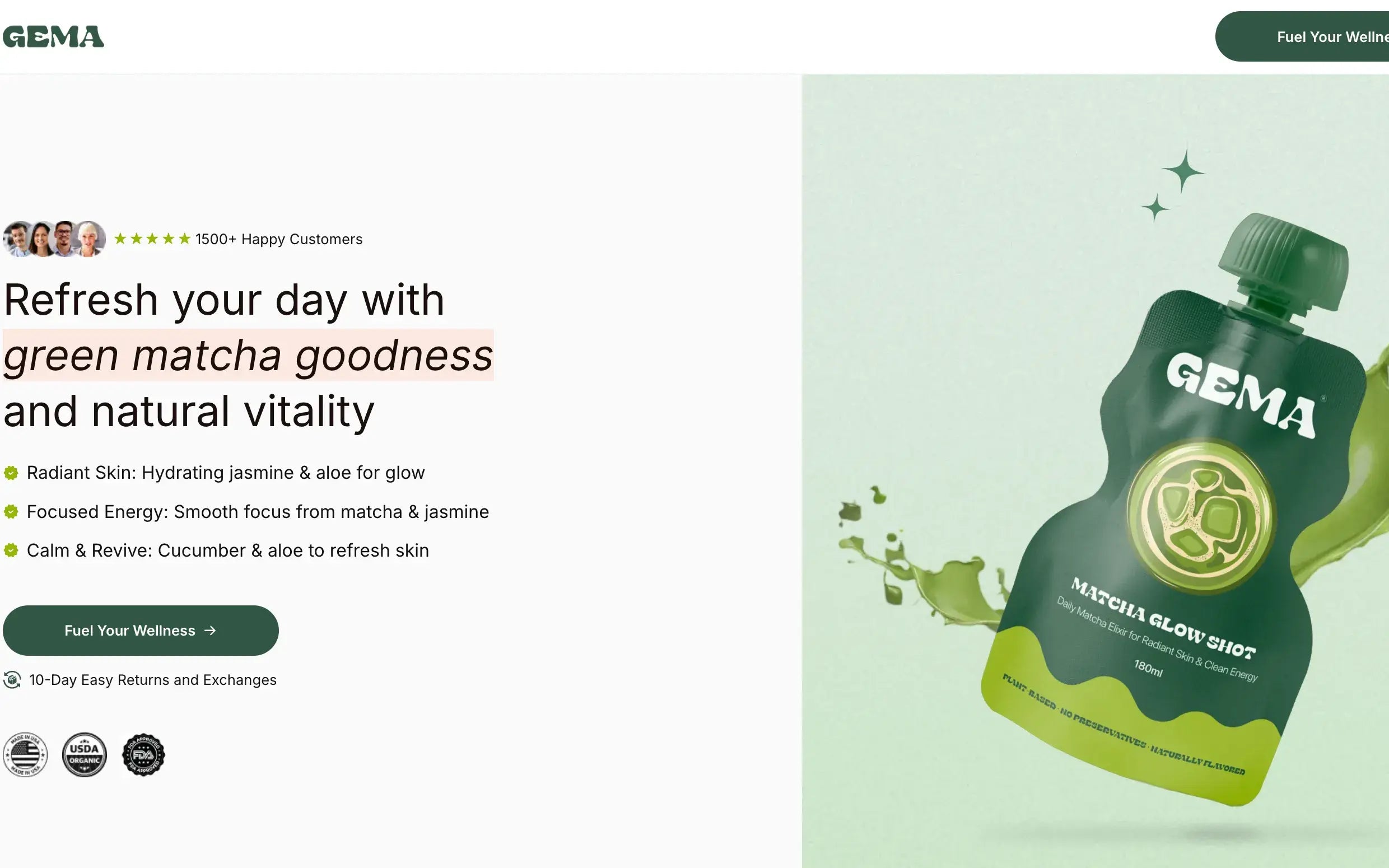 hero section example