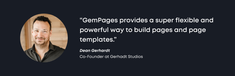 Dean Gerhardt founder of Gerhardt Studios