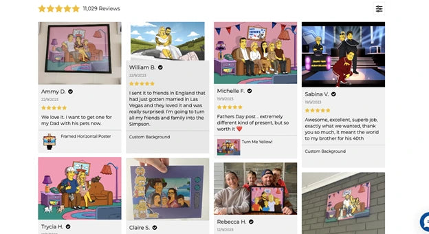 A screenshot of Turned Yellow customer review section