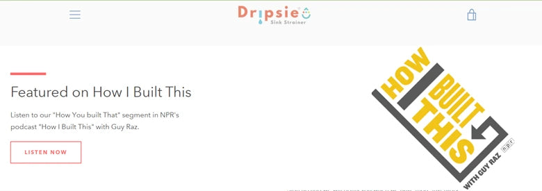 A screenshot of a podcast section on Dripsie homepage