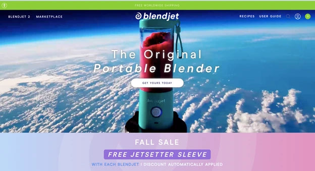 BlendJet homepage