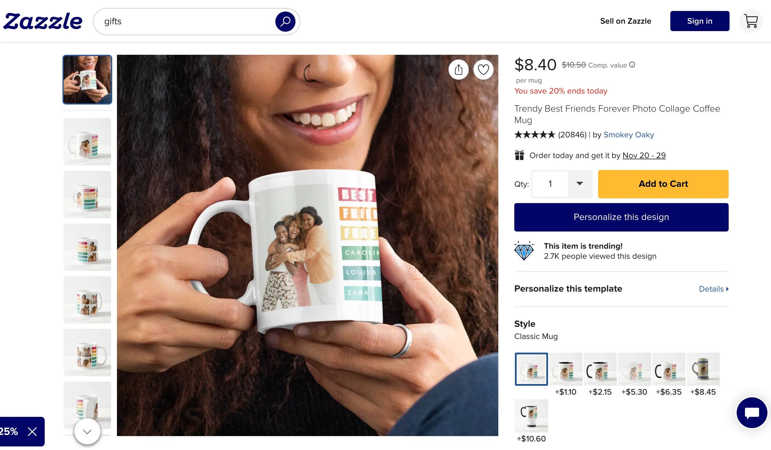 Zazzle-print-on-demand-website-templates-product-page