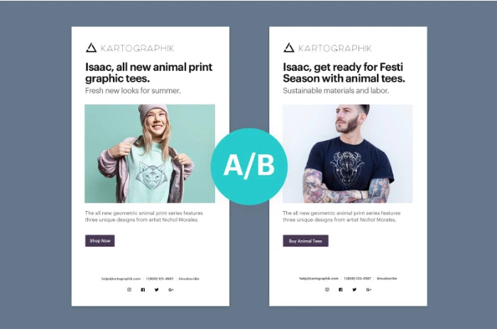 Content and visual A/B testing.