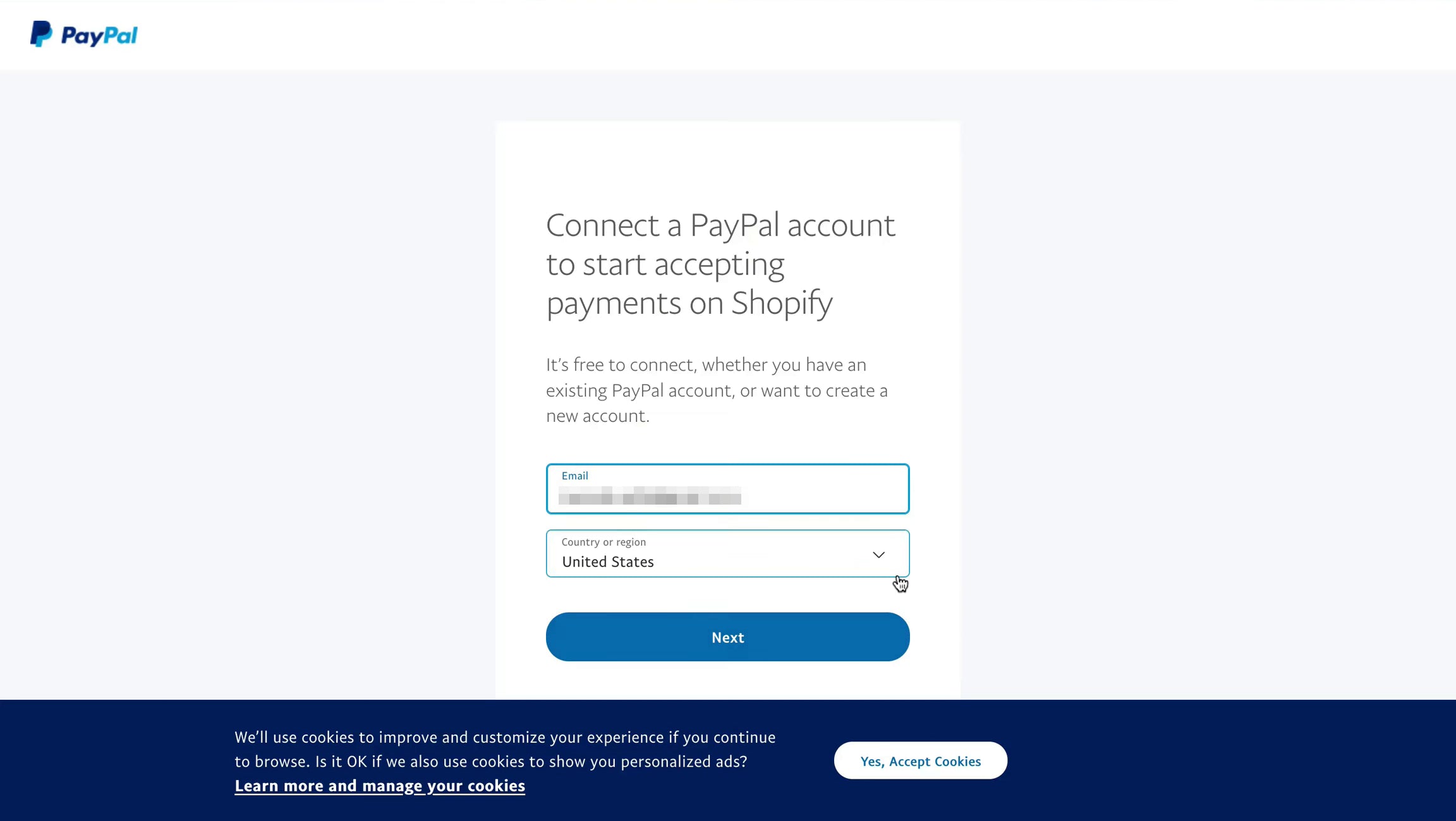 set up paypal account