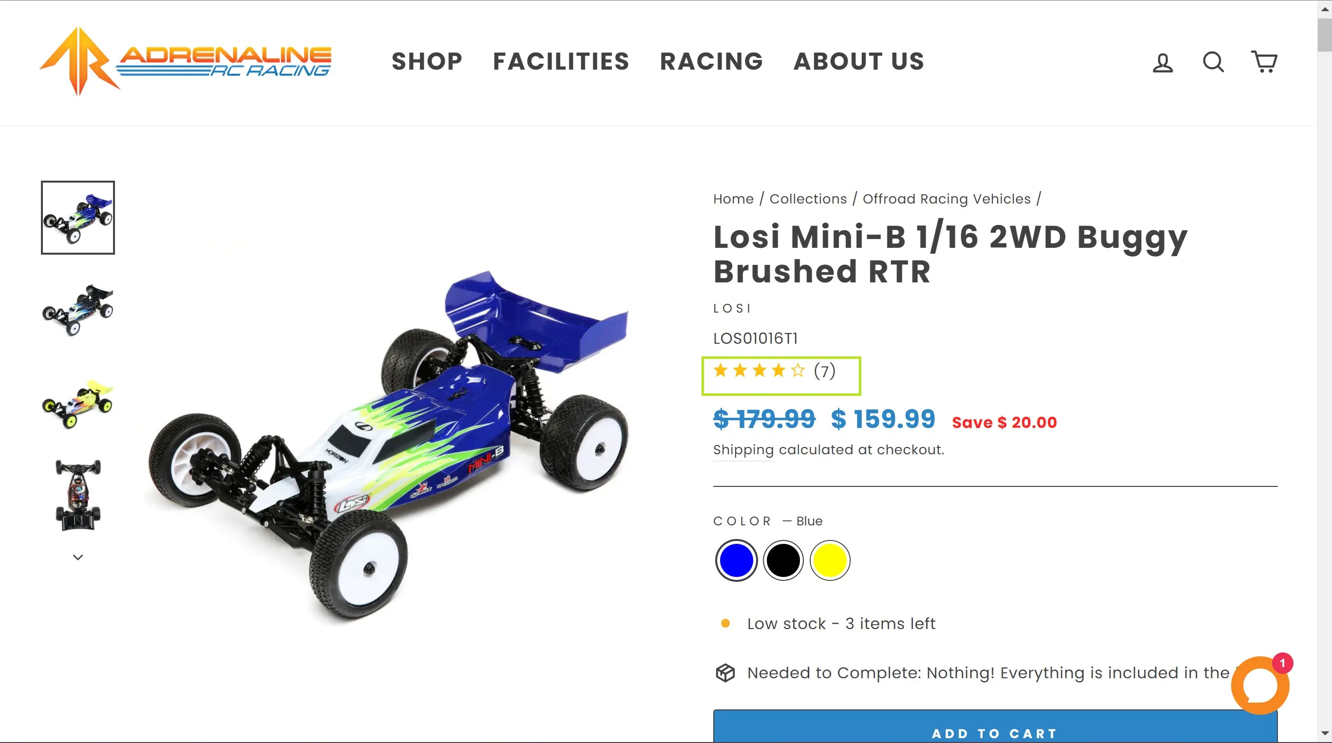 Adrenaline RC Racing’s product page