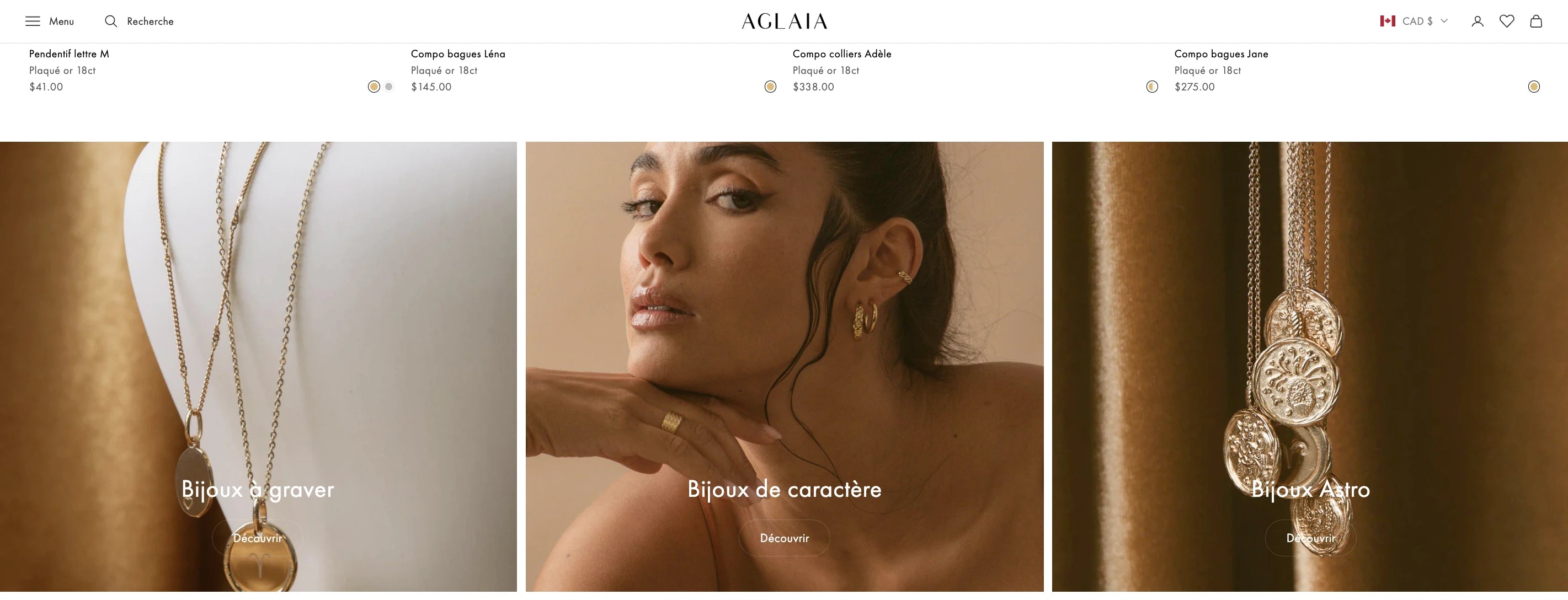 A screenshot of the Aglaia’s homepage