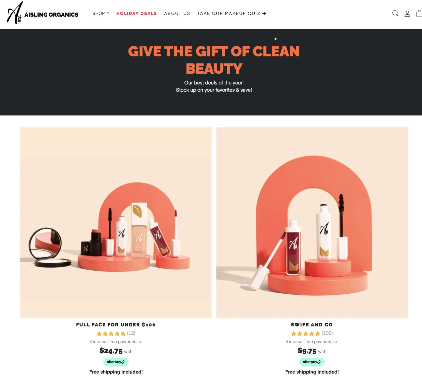 special offer Shopify landing page examples