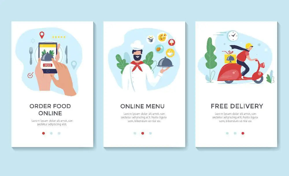 ecommerce restaurant features graphic