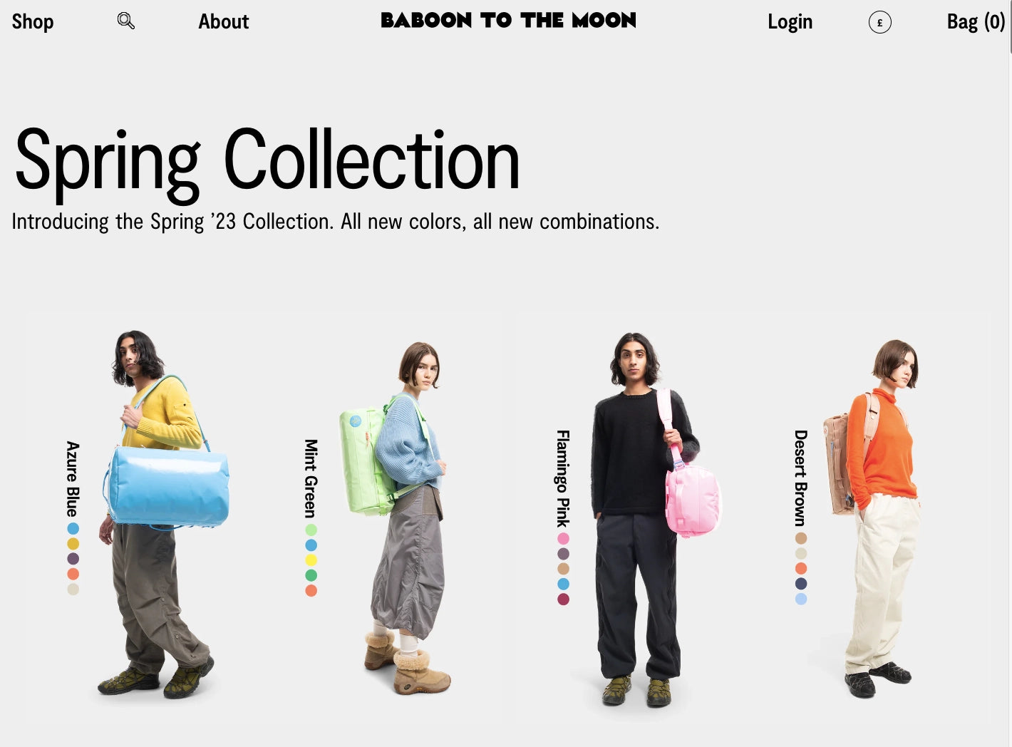 collection landing page example