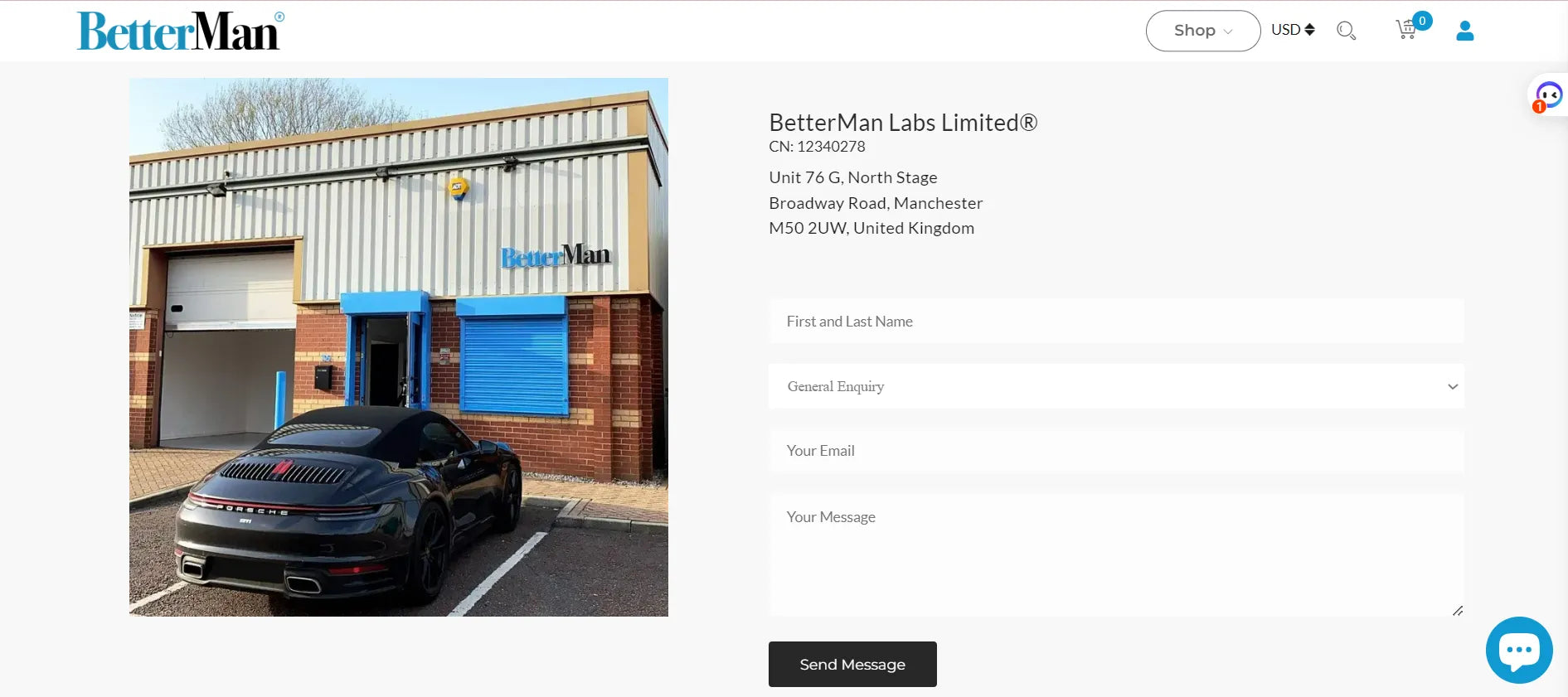 BetterMan 联系我们页面