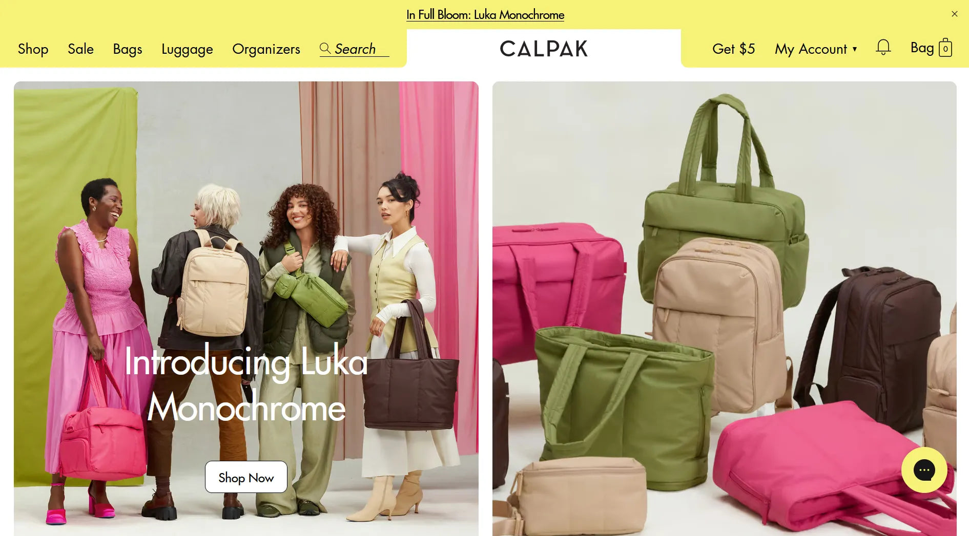 Screenshot of Calpak’s website.