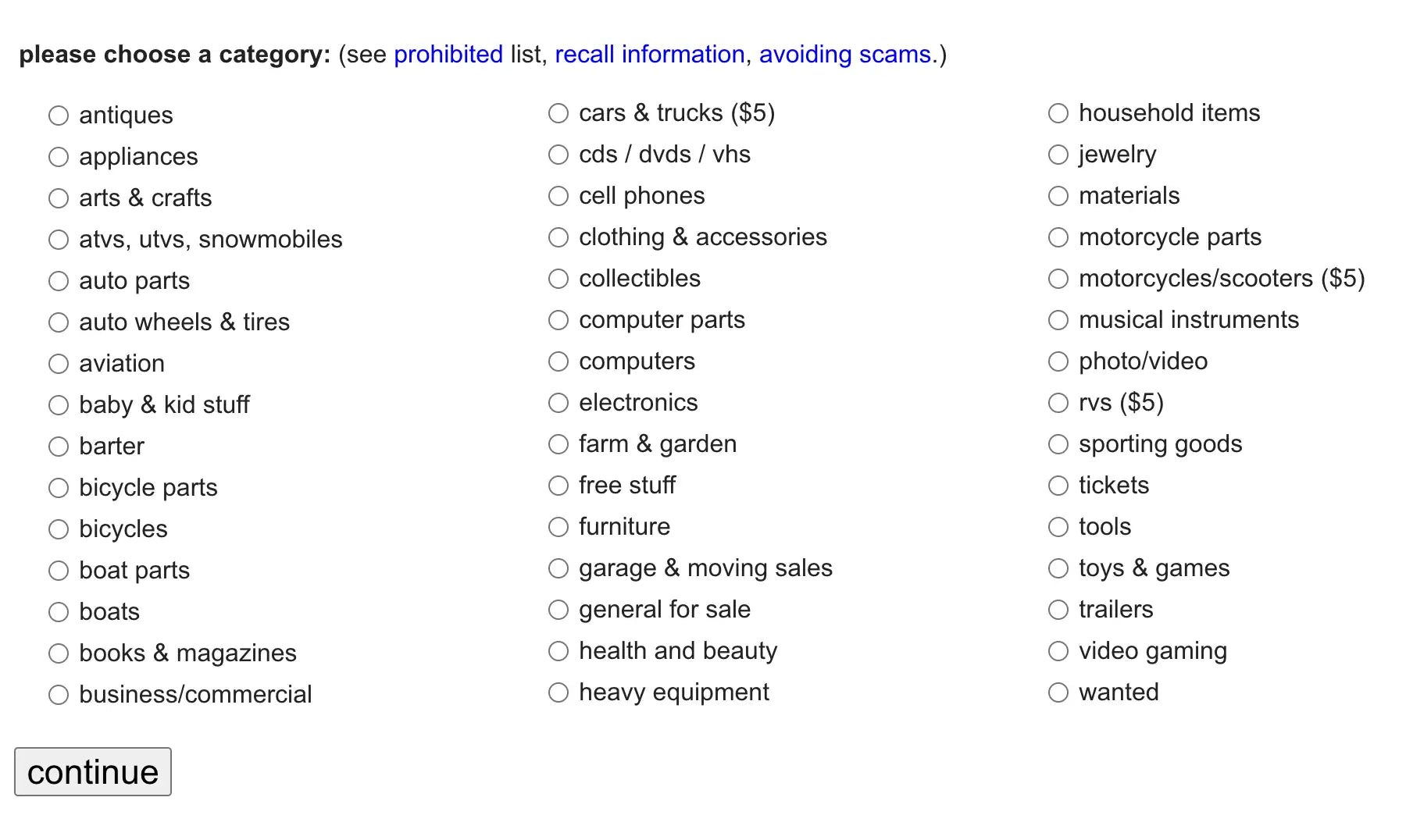 categorize-your-items-when-posting-on-craigslist
