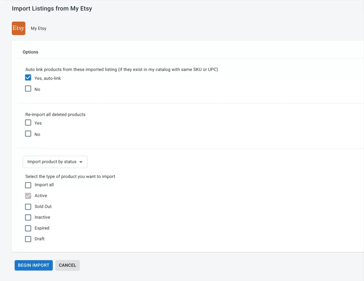 Import Etsy listings to the LitCommerce dashboard