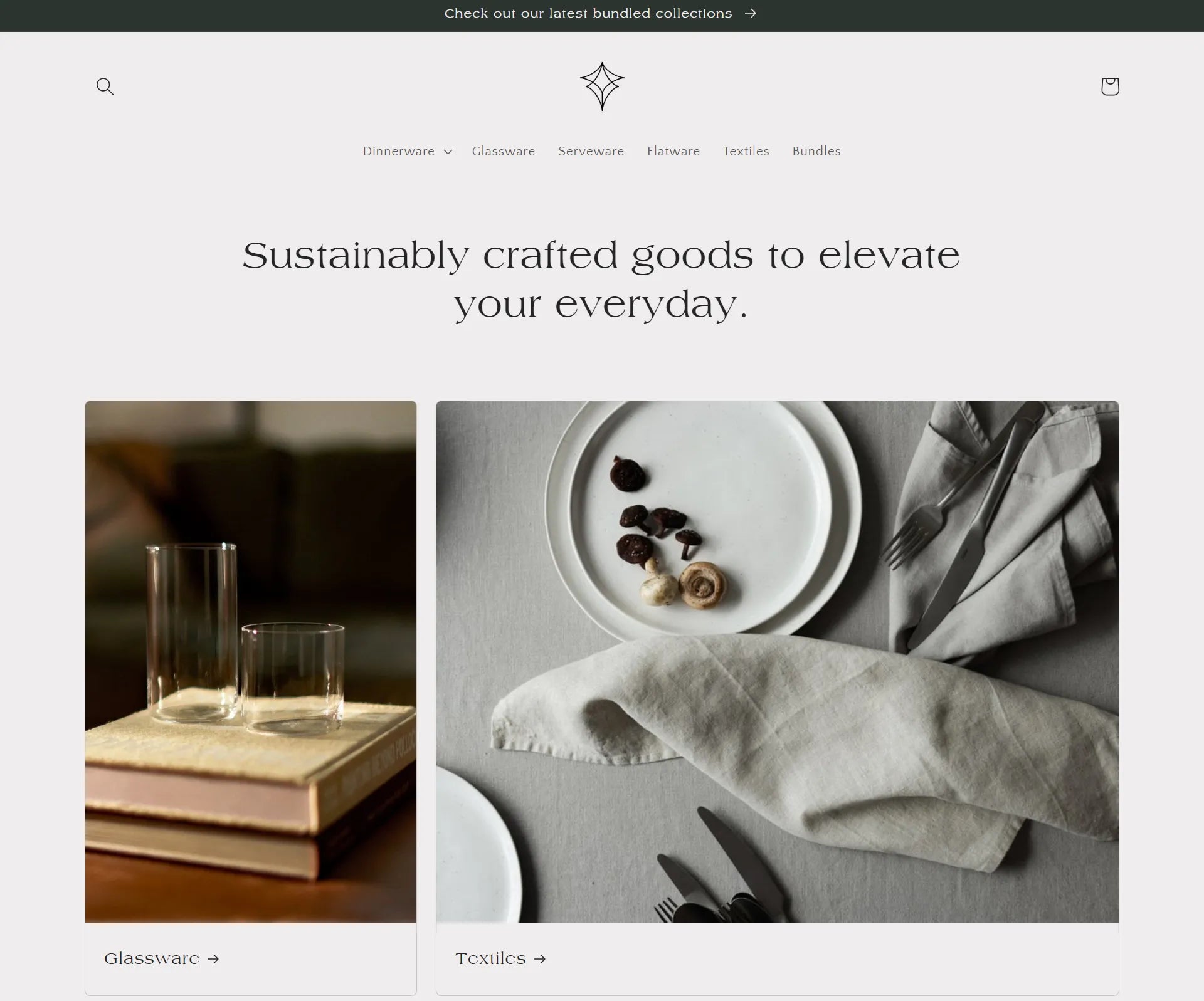 Screenshot of Craft theme.