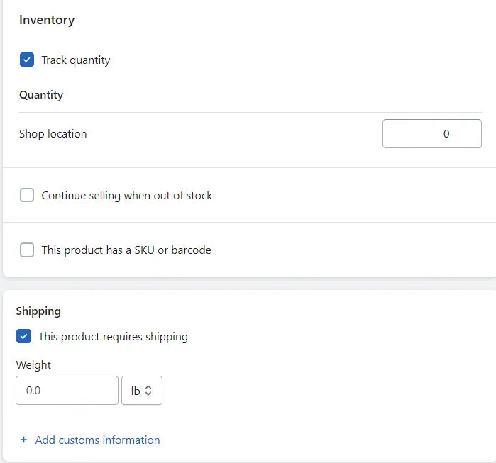 Crear página de producto en Shopify