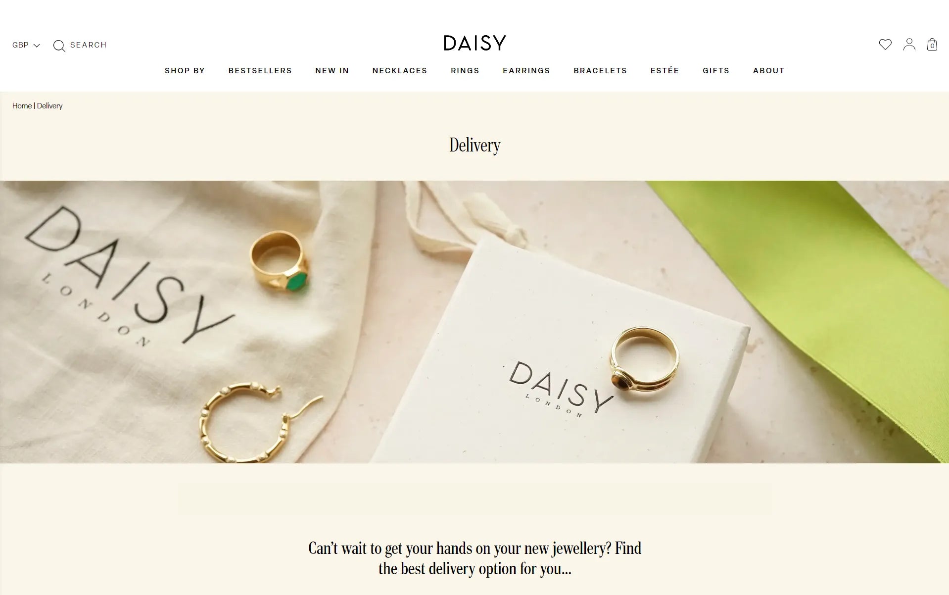 Screenshot of Daisy’s policy page.