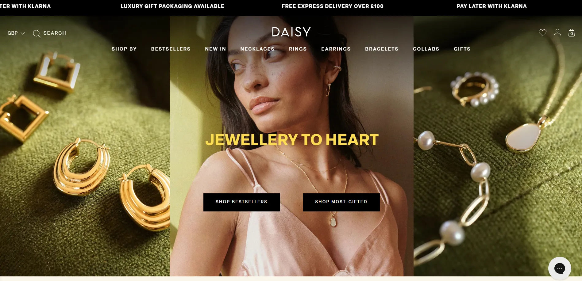 Screenshot of Daisy’s website.
