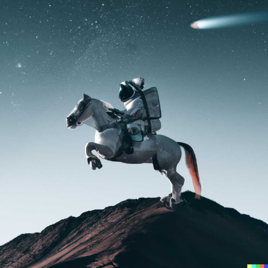 DALL-E 2’s “A photo of an astronaut riding a horse.”