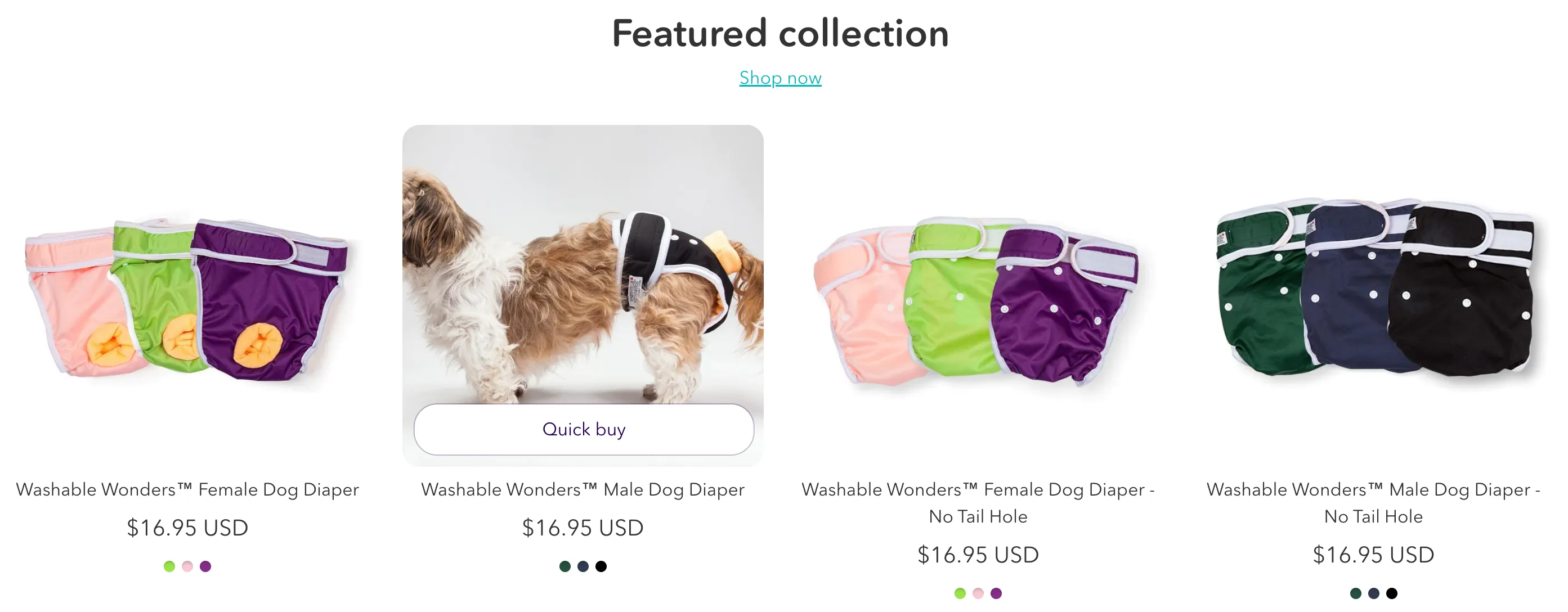 A screenshot of Dog Quality product listing page.