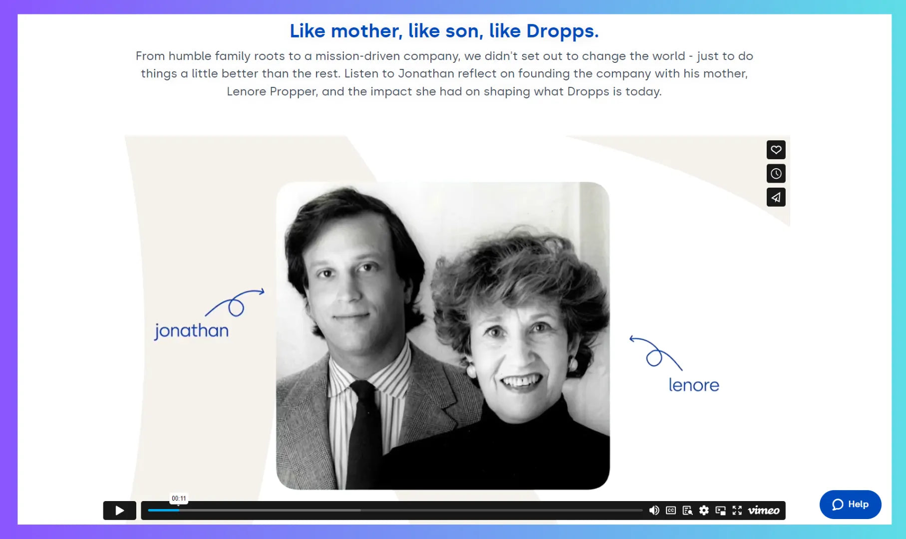 The Dropps Story page