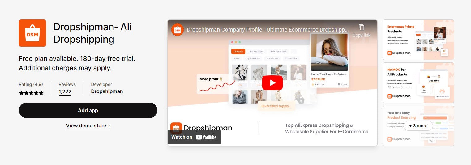 Dropshipman Shopify Dropshipping App