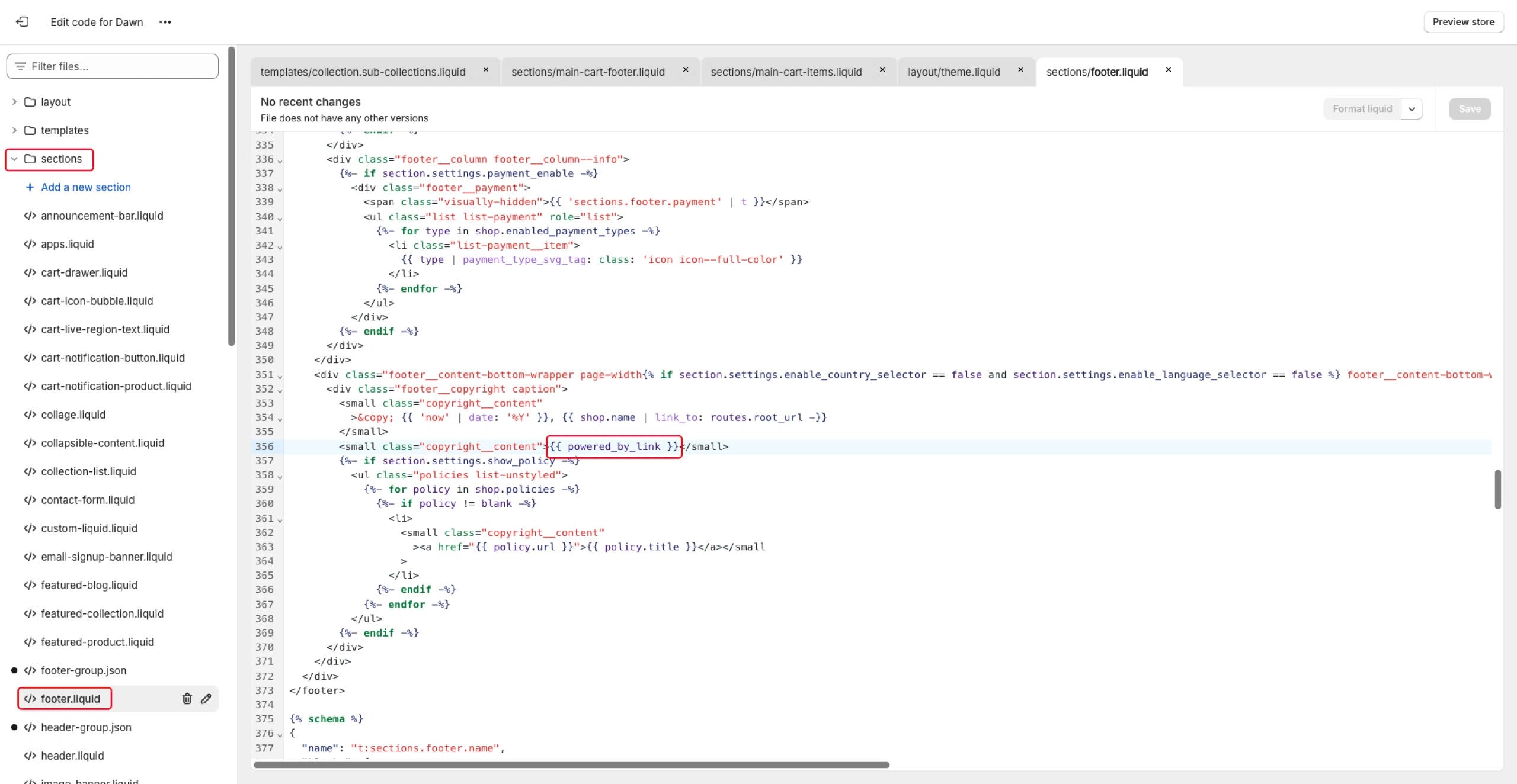 Screenshot of the Shopify Admin dashboard.