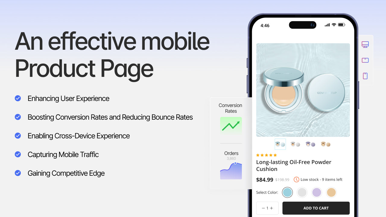 Advantages of an effective mobile product page