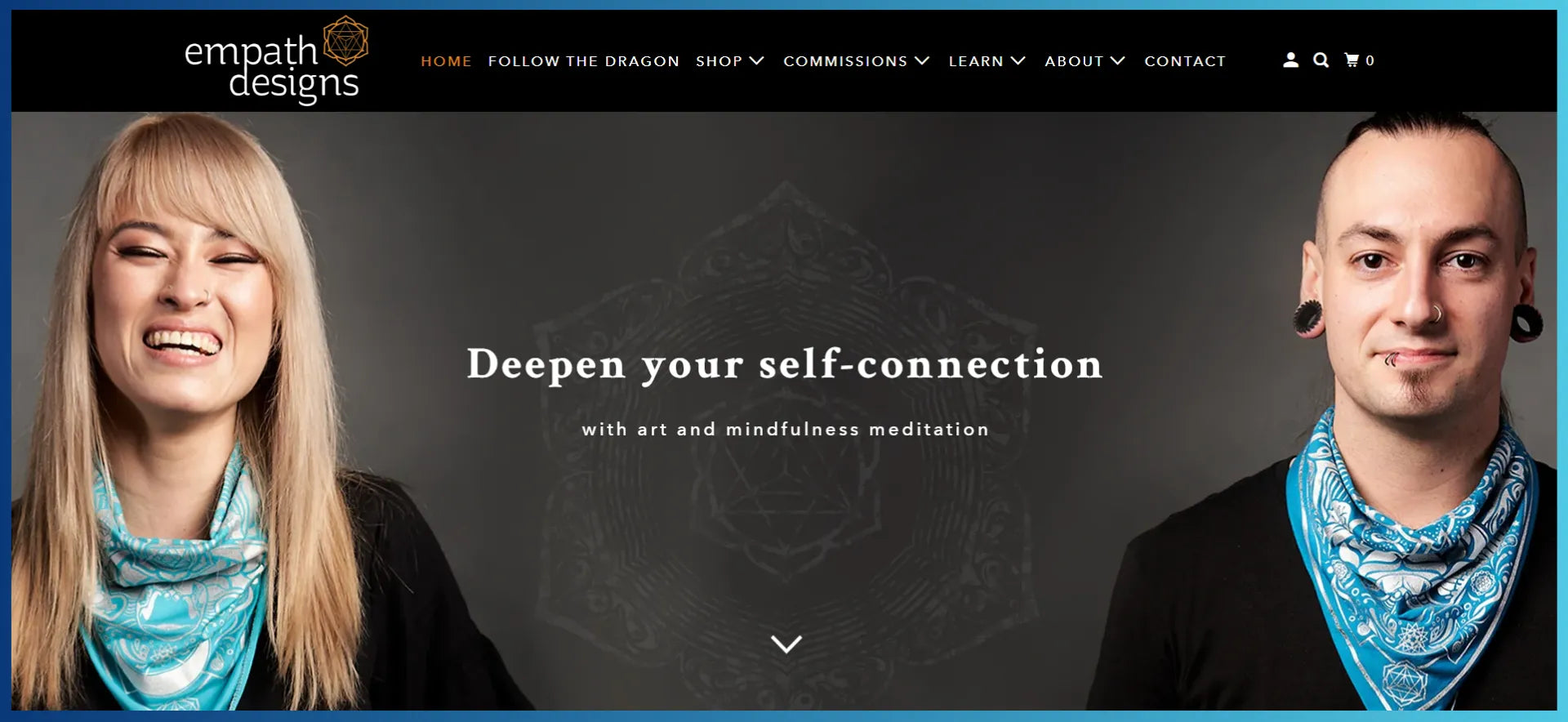 Website homepage of Empath Designs