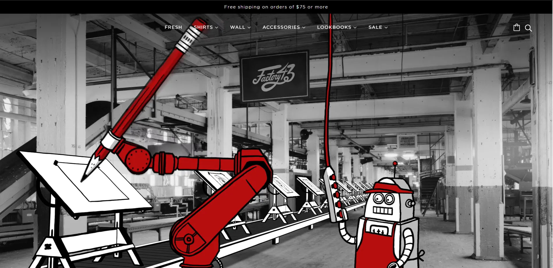 Screenshot of Factory43’s website.