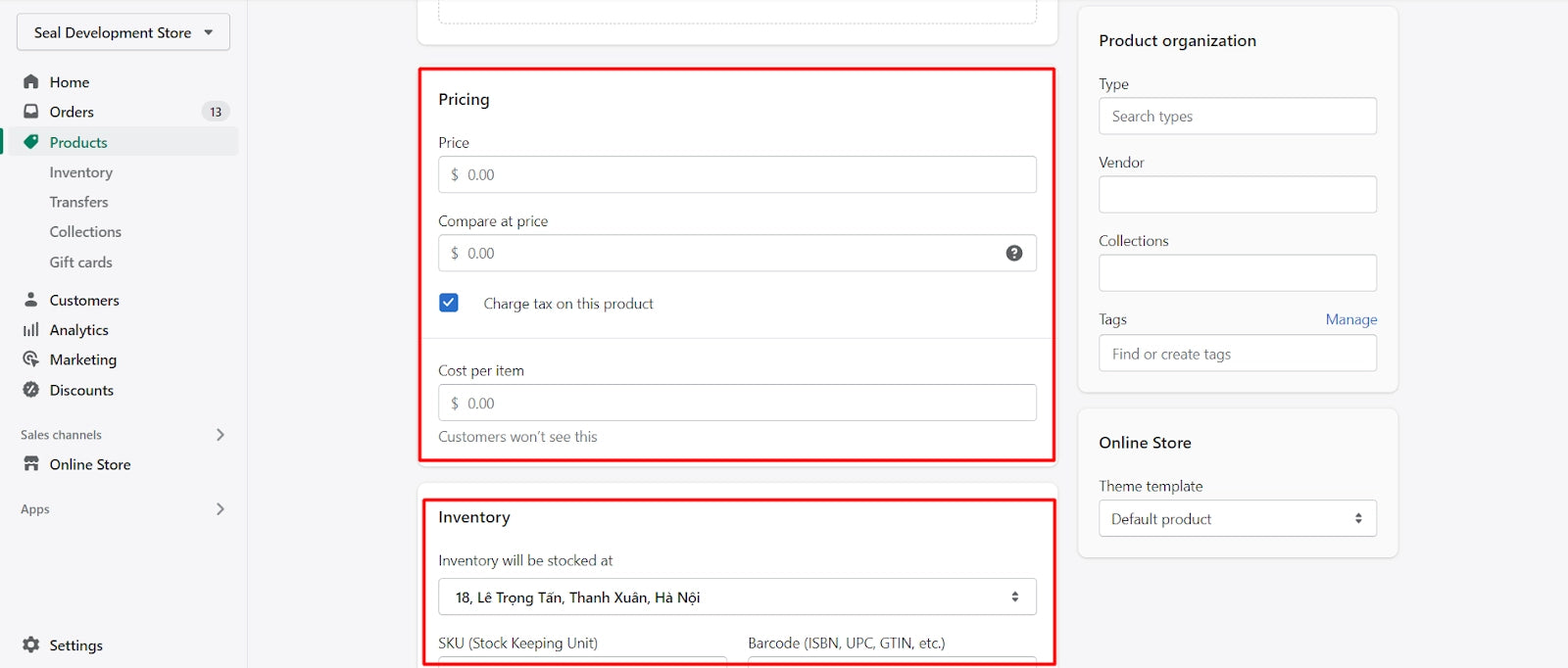 Sell eBooks on Shopify - Fill in product information