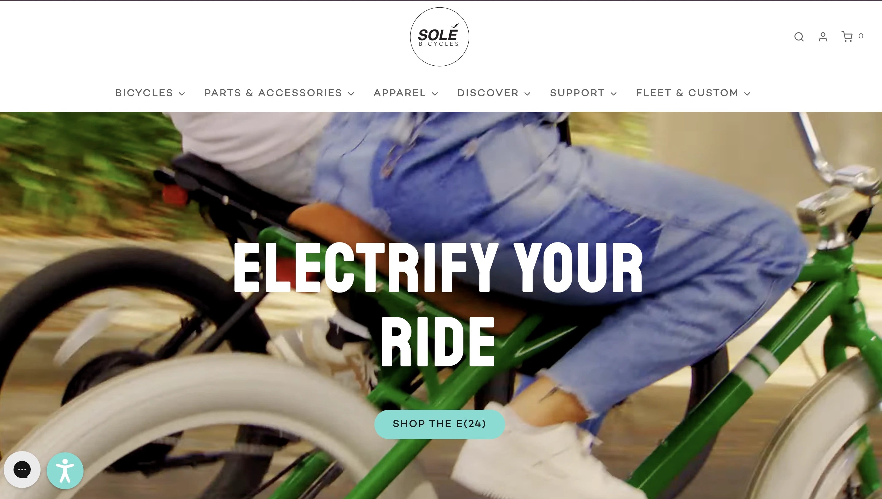 Sole Bikes’ website screenshot.