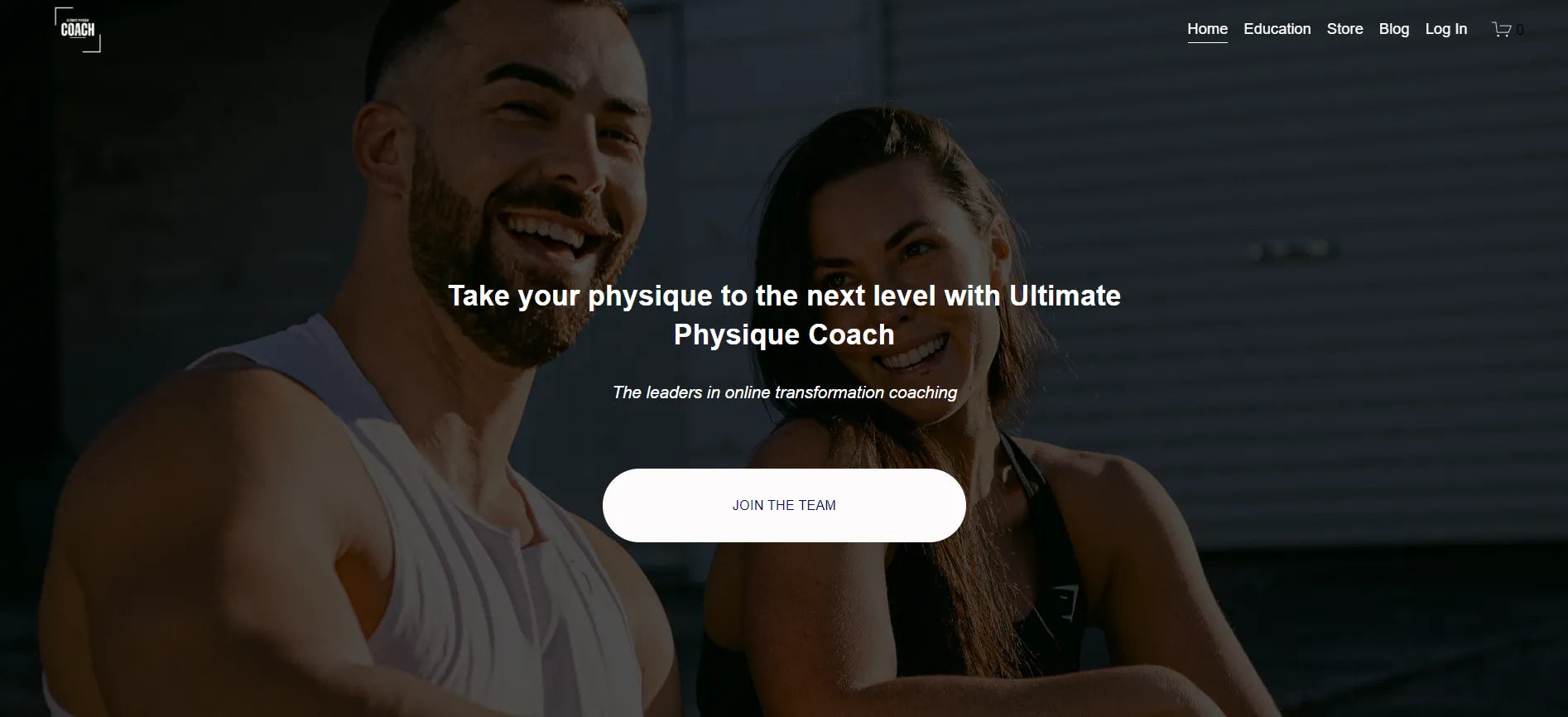 Ultimate Physique Coach’s headline and subheadline