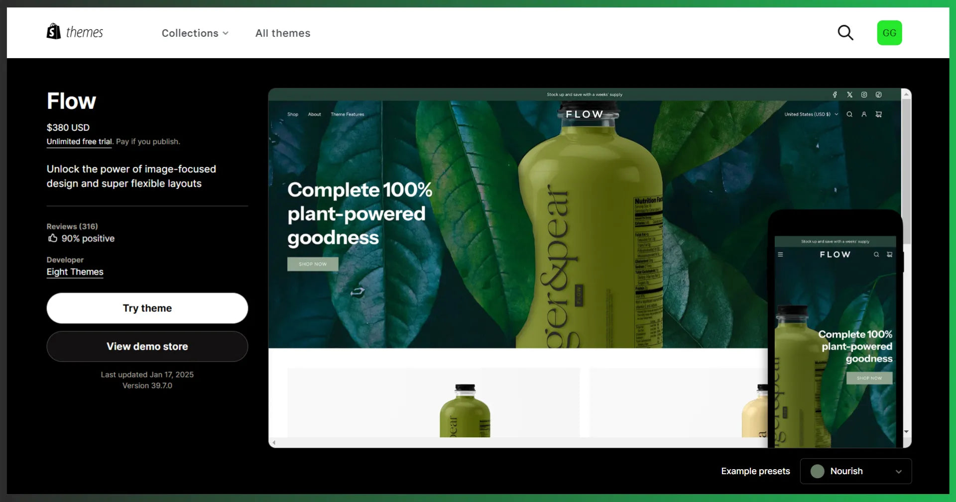 Flow — interactive Shopify theme