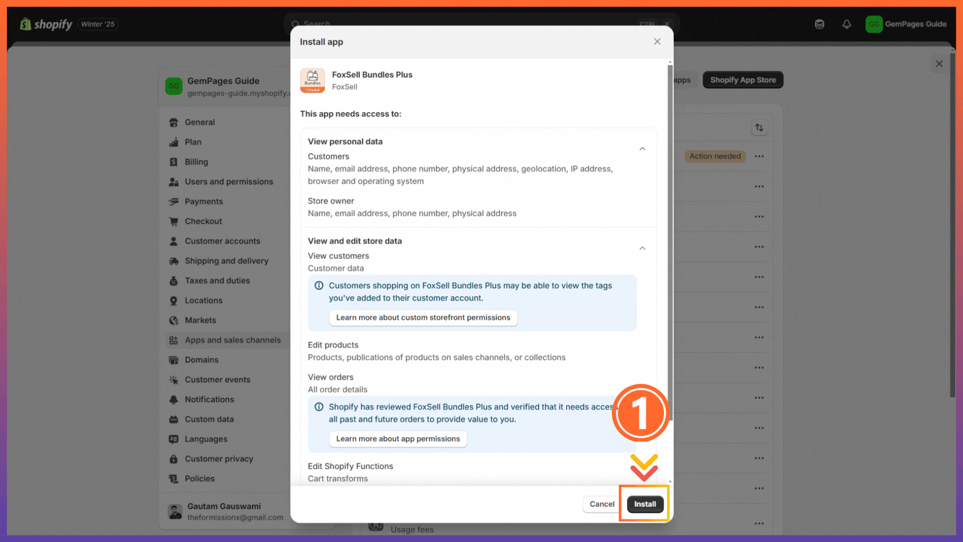 FoxSell Bundles Plus app installation