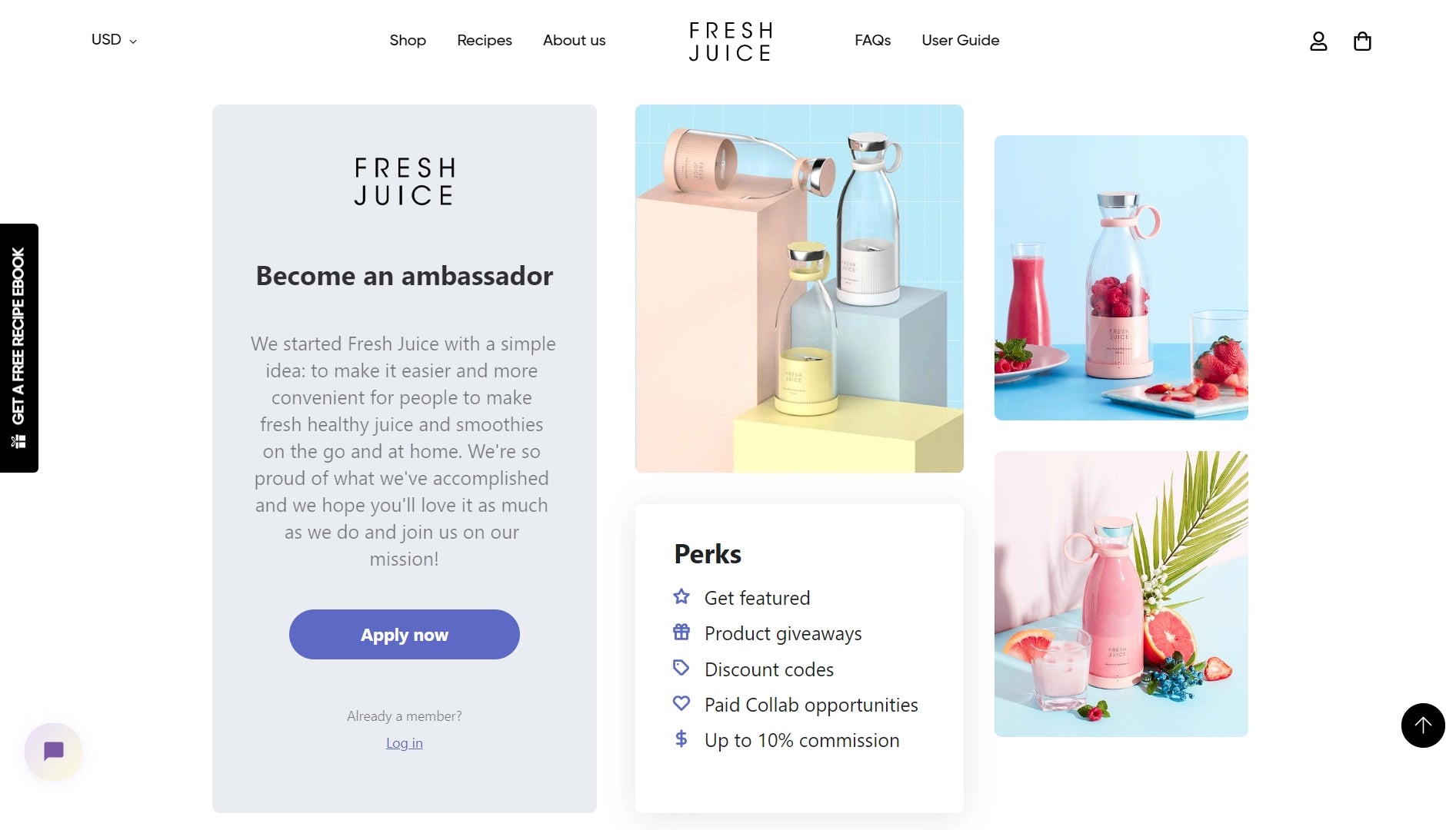 Fresh Juice’s ambassador program