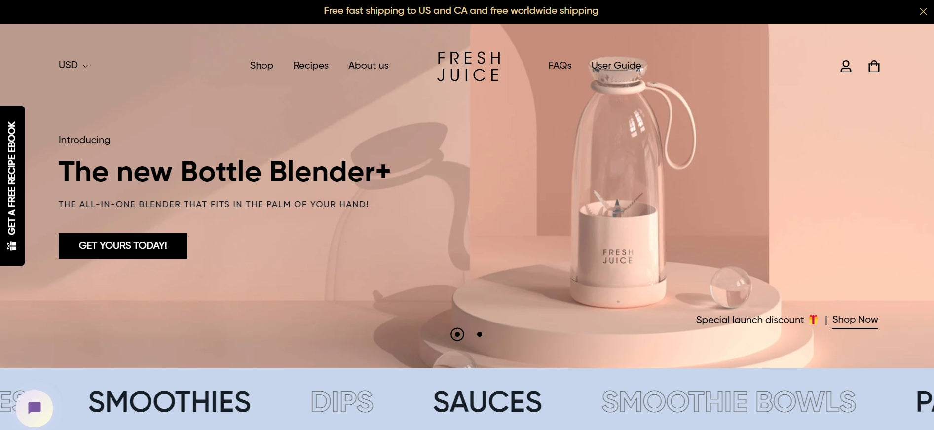Fresh Juice Blender’s homepage